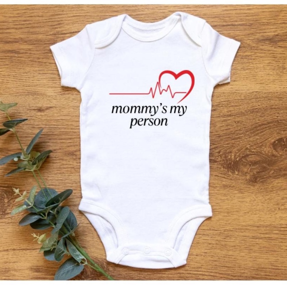 White Baby Onesie with Graphic Print